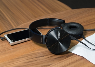 *产地泰国 进口索尼sony 头戴式耳机 mdr-xb450apb (黑色)