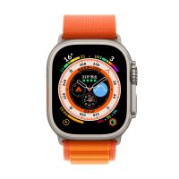 Apple Watch Ultra 49mm钛金属表壳橙色高山回环表带蜂窝版智能手表