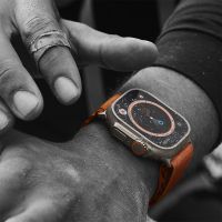 Apple Watch Ultra 49mm钛金属表壳橙色高山回环表带蜂窝版智能手表