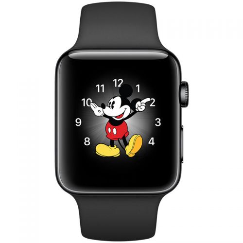 **apple watch s2 42mm 深空黑不锈钢 黑色(sport) mp4a2ch/a